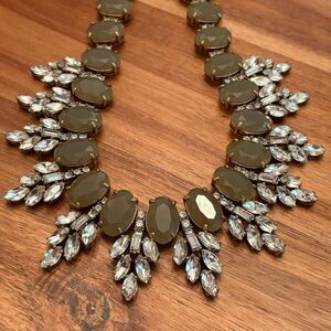 J.Crew | Ornate Rhinestone Collar Necklace | 18” Max Length